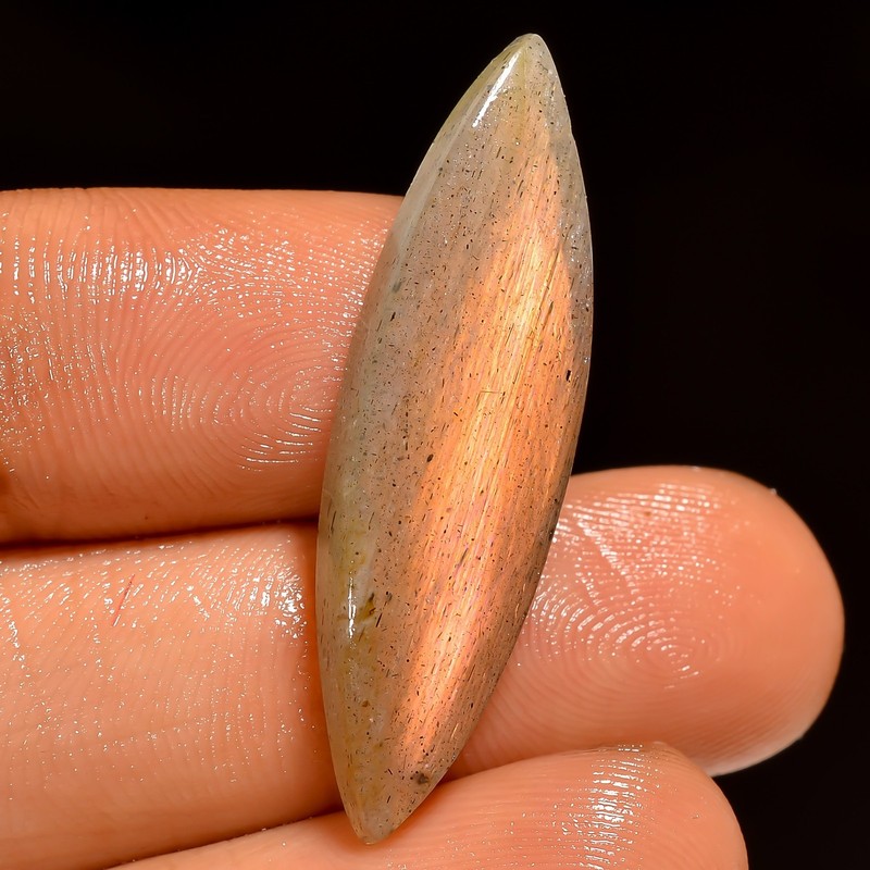12 Ct 100% Natural Labradorite Marquise Shape Cabochon Loose Gemstone 34X9X4 mm