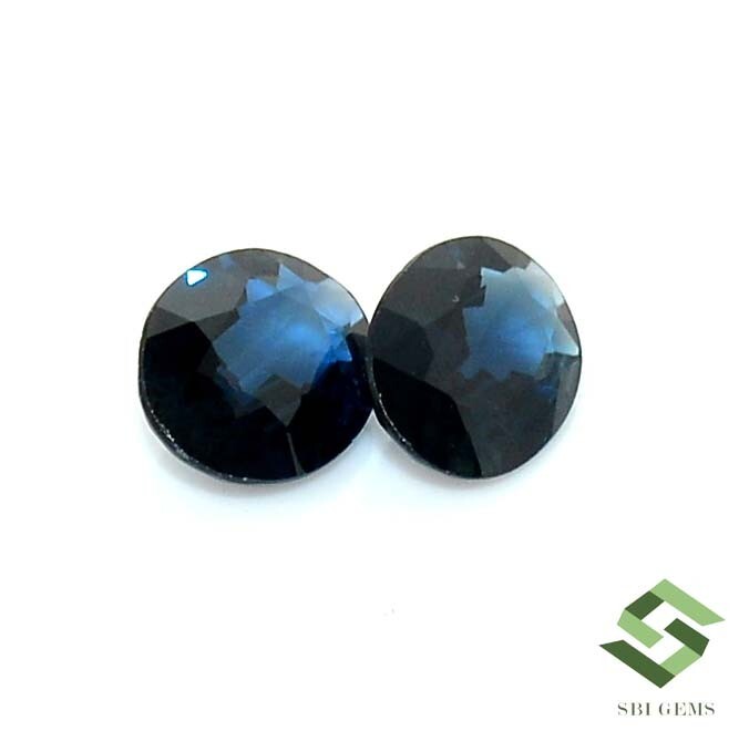 8x6 mm IGI Certified Natural Blue Sapphire Oval Cut Pair 2.25 CTS Loose Gemstone gallery