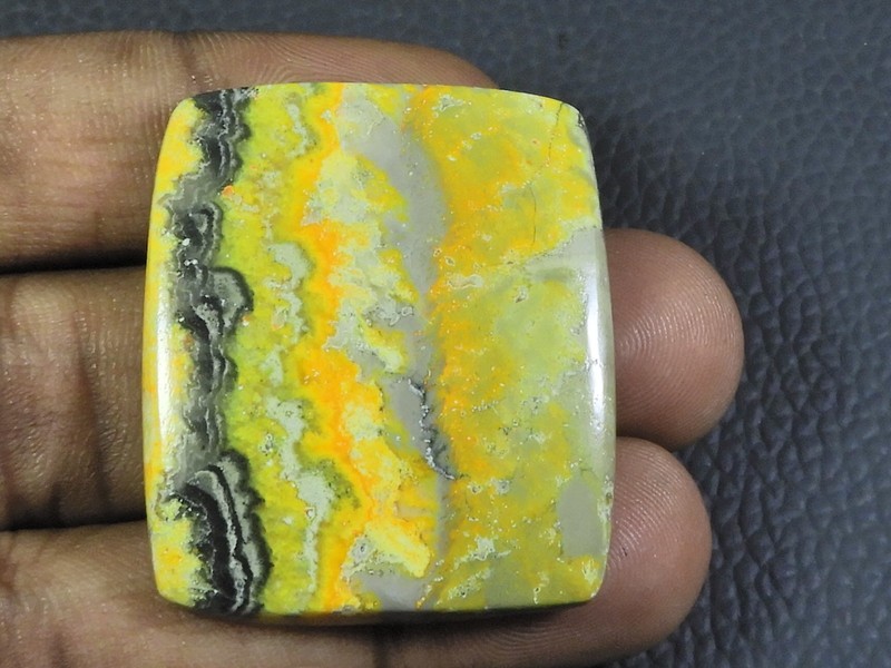80Cts. Natural Bumblebee Jasper Octagon Cabochon Loose Gemstone 34X39X05MM