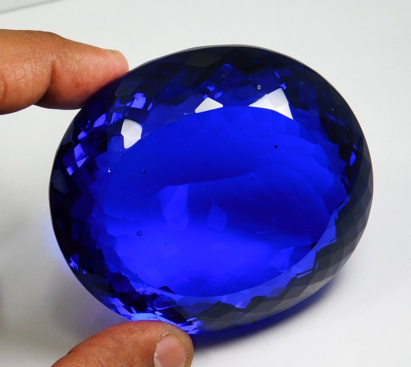 Natural 1134.40 Ct Mind Blowing AA+ Blue Tanzanite Oval Cut Certified Gemstone gallery