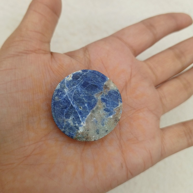 Natural Sodalite Round Cabochon 30x30x6mm Approx 49.15Cts AMJ640 gallery