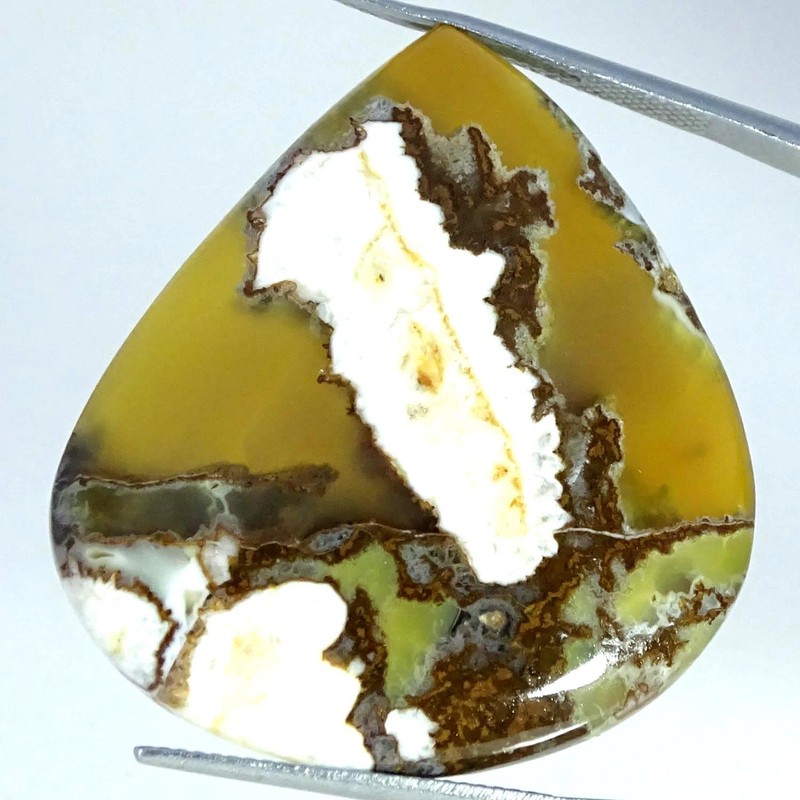 53.50Cts 100% Natural Porcelain Jasper Pear Cabochon Gemstone 33X37X6MM
