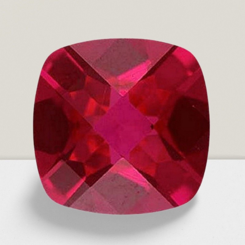 Ruby Cushion Cut Gemstone 4.50 Cts - 11 mm Flawless Loose Gem # gallery