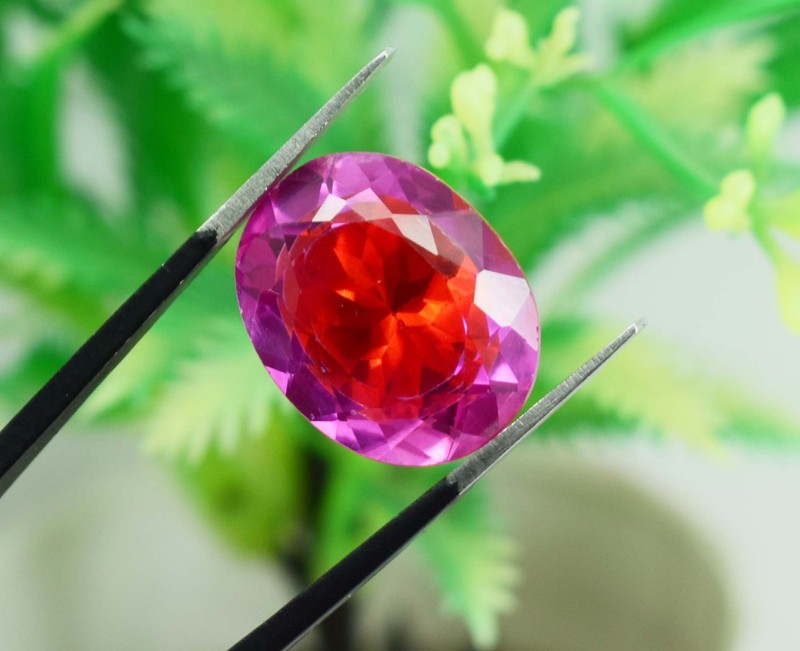 10Ct Natural Bicolor Pitambari Sapphire Oval Cut Gemstone Loose Pitambari Gems