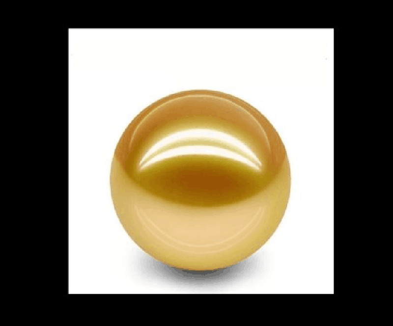 Charming 7-8mm genuine natural south sea gold round loose pearl undrilled AAA