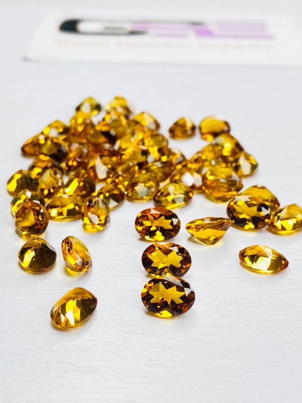 Maderia Citrine Faceted Oval Cut Loose Gemstone 4×3 mm to 9×7 mm Natural DG