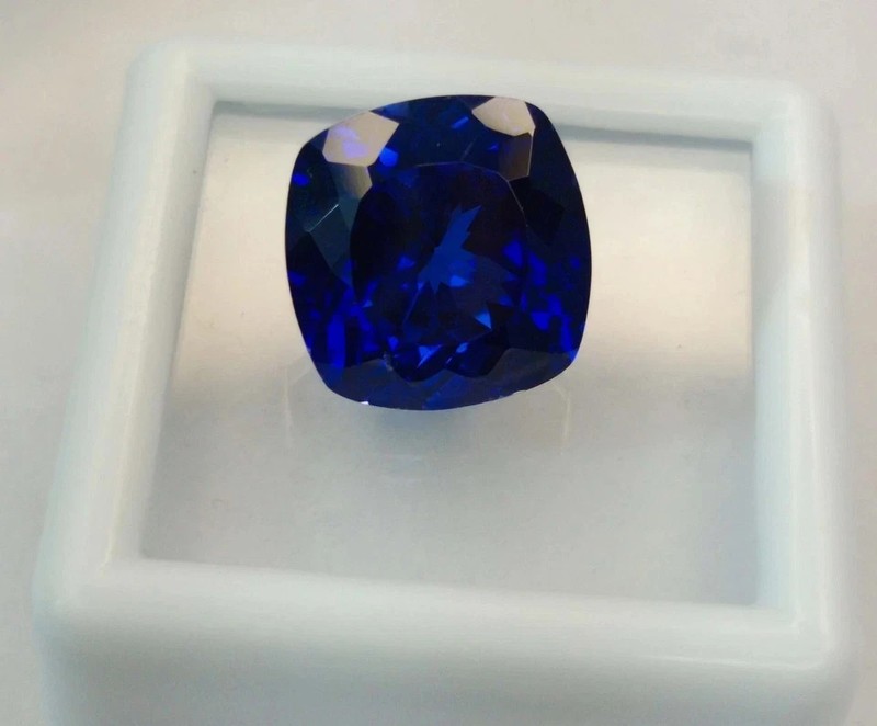 Blue Tanzanite Cushion Cut 11 Ct Natural Certified Loose Gemstone AAA gallery