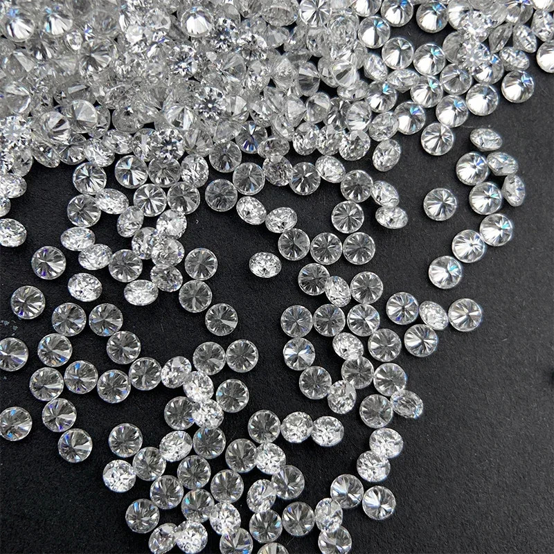 Small Size Moissanite Stone 0.8-2.9mm Round Loose Gemstones for Jewelry Making