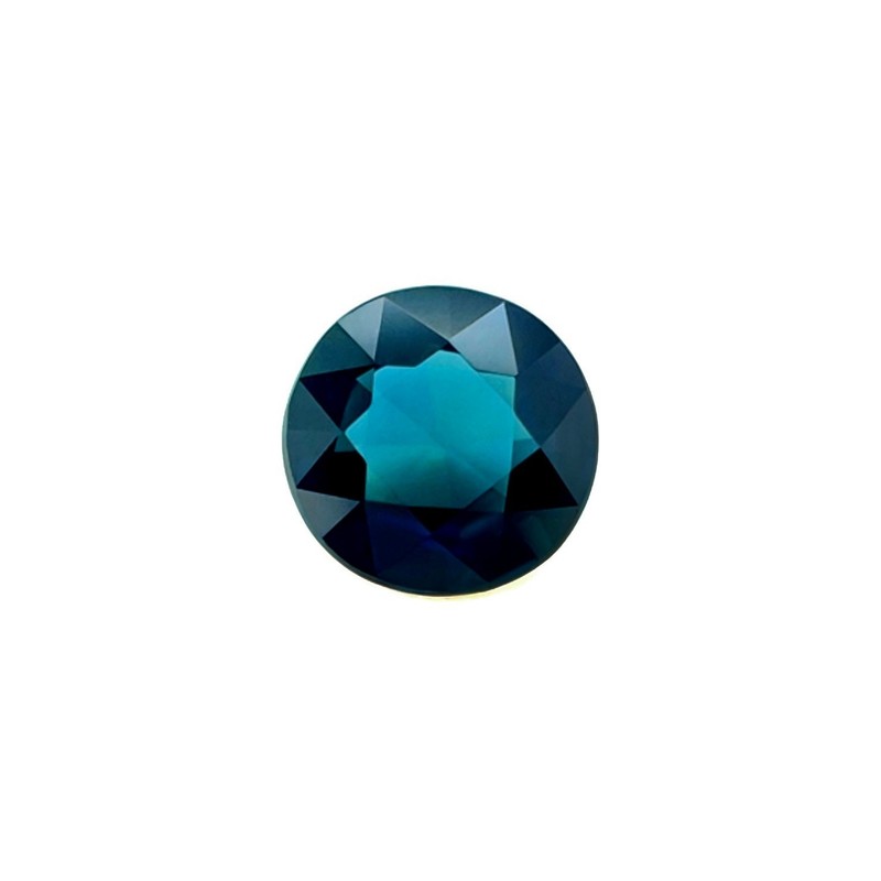 NATURAL 0.96ct DEEP Green Blue TEAL Round AUSTRALIA Sapphire UNHEATED Gem 6mm VS