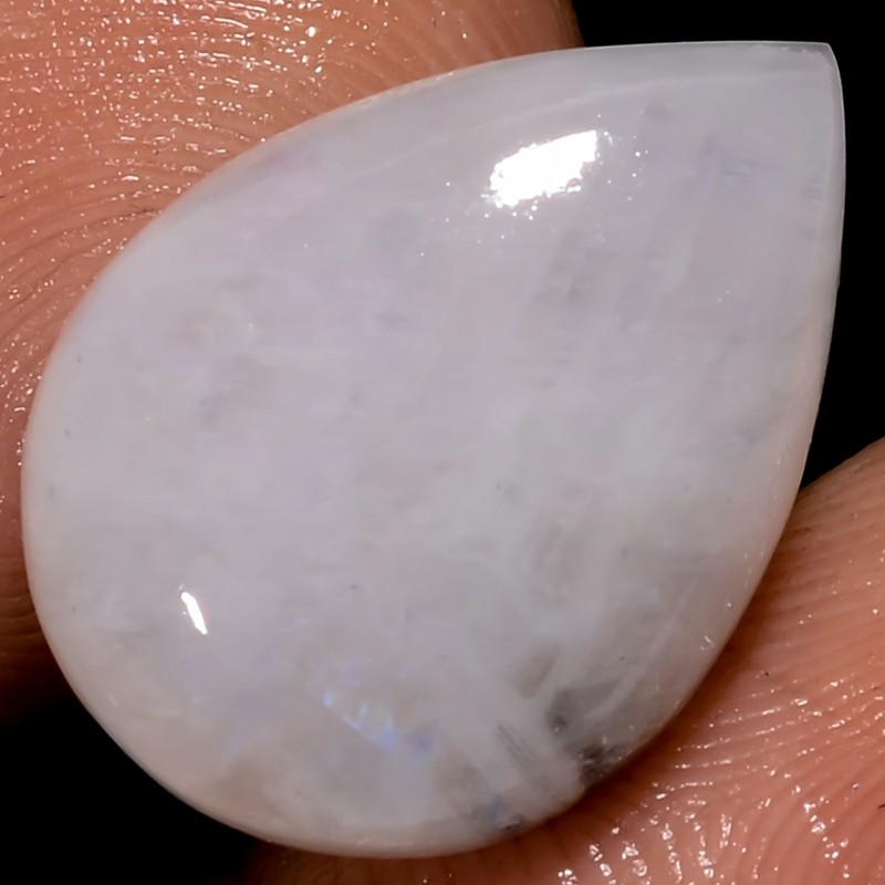 Natural Rainbow Moonstone Pear Cabochon Loose Gemstone 10.5 Ct 18X13X5mm X-18286