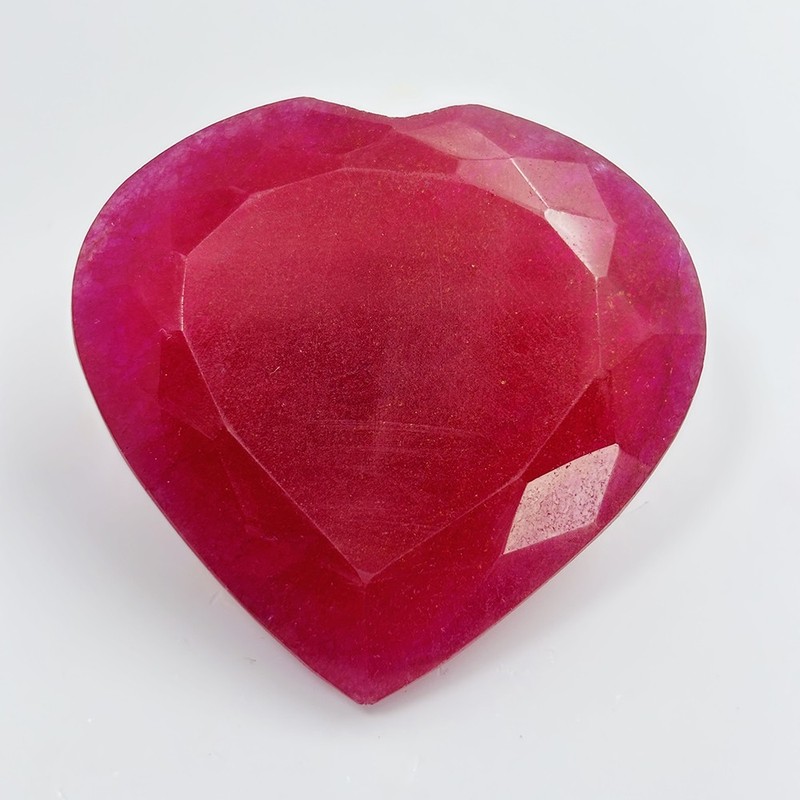 A+ Certified 320 Ct Natural Red Ruby Huge Heart Shape Loose Gemstone For Her