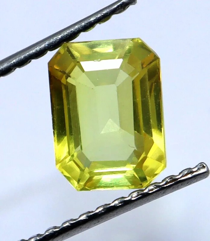 Natural Ceylon 8.90 Ct Yellow Sapphire Emerald Cut Certified Rare Loose Gemstone gallery