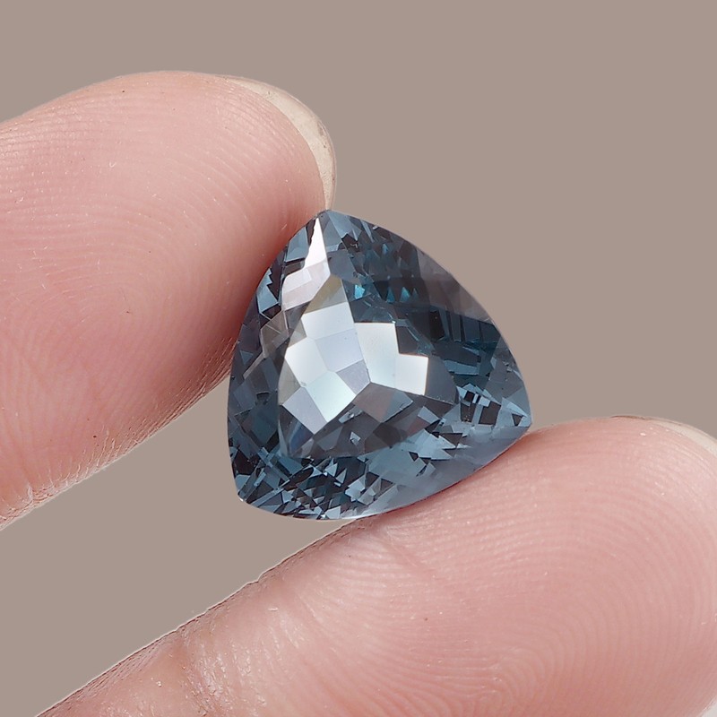 A++ Trillion Cut Indicolite Tourmaline Loose Stone, 10x10mm Gemstone