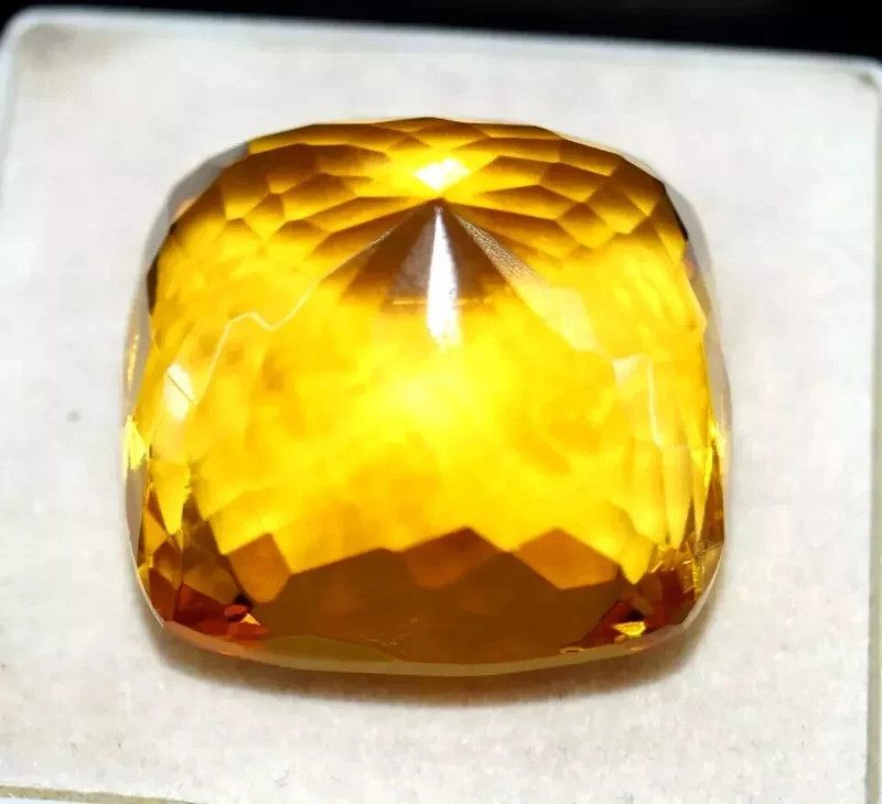 Shinny Yellow Sapphire Cushion Cut 48-50 Ct Natural Loose Gemstone EGL Certified gallery