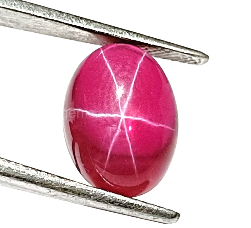 10.85 Ct Natural Star Red Ruby Oval Shape 13×10 mm IGL Certified Gemstone 5DOJ