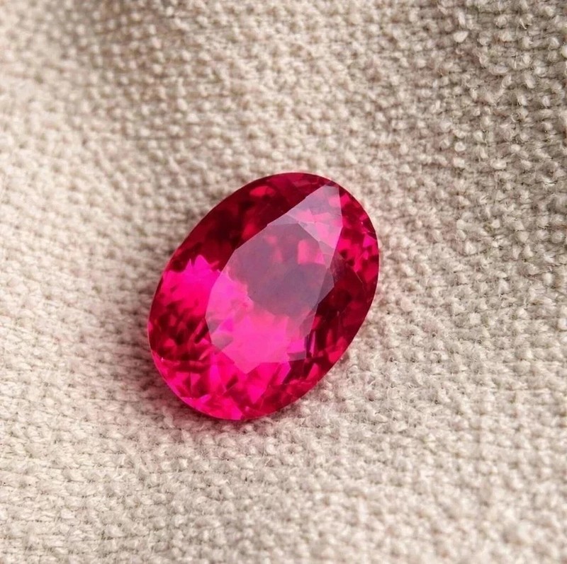 15 Ct Natural Ceylon Oval Cut Pink Sapphire Loose AAA Certified Gemstone gallery