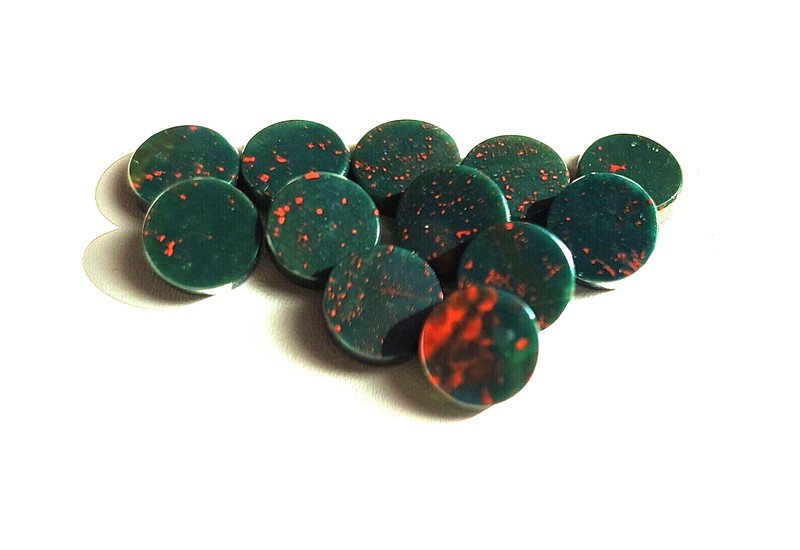 Natural BloodStone Flat Disk Coin 3MM To 30MM Quantity 10 Pieces Lot,