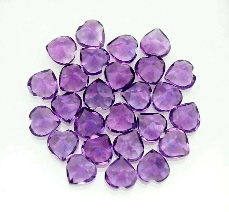Natural Amethyst 50 Pcs Round Cut Loose Certified Gemstones 5-7 Ct Lot + Gift gallery