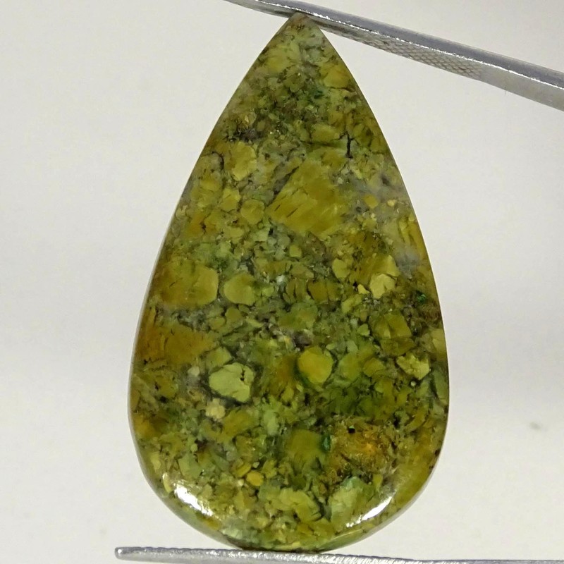 29.40Cts RARE Natural Boram Agate Pear Cabochon Gemstone 22X37X5MM