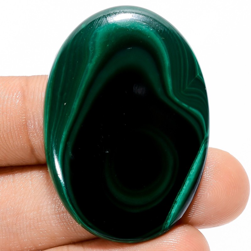 100% Natural Malachite Oval Shape Cabochon Loose Gemstone 65 Ct 39X27X4mm X17837