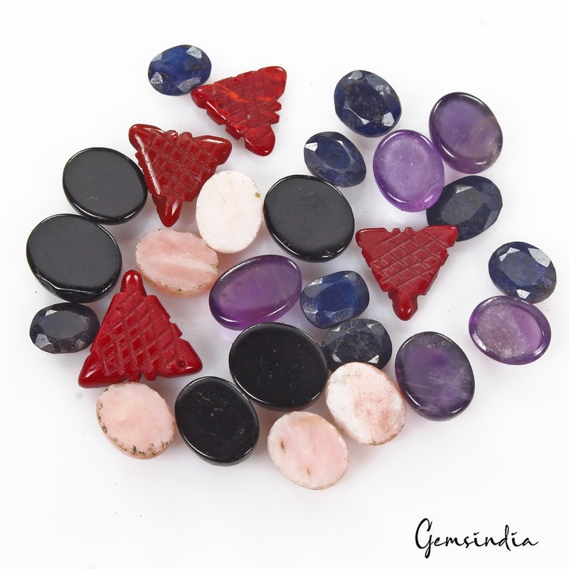 90 Cts/27 Pcs Natural Multi-Color Loose Mix Cut 9mm To 14mm Gems Lot For Jewelry gallery
