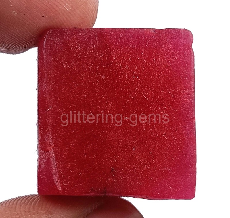 122.60 Ct Natural Red Ruby Cube Rough Dyed Certified IGL Loose Gemstone 5SDH gallery