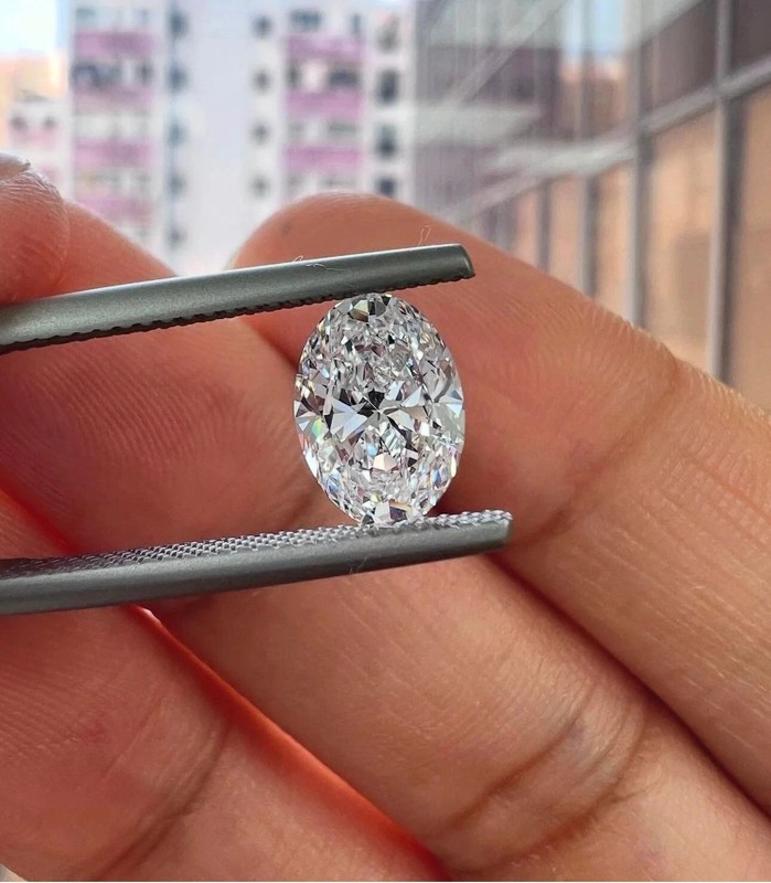 6.50 CT Natural White Diamond 10x14 mm 1 Pcs Oval Cut VVS1 D Grade Certified D1