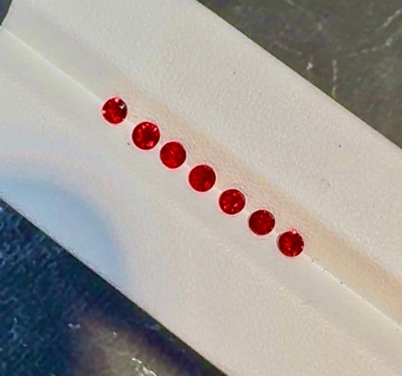 Gorgeous 3mm Round 6 Pieces 100% Natural Pigeon Blood Red Heated Ruby
