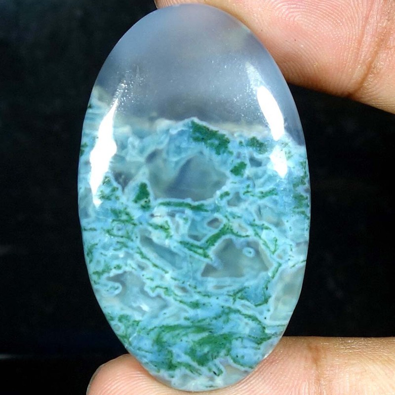 100%Natural Indonesian Moss Agate Oval Pear Cushion Round Cabochon Gemstones