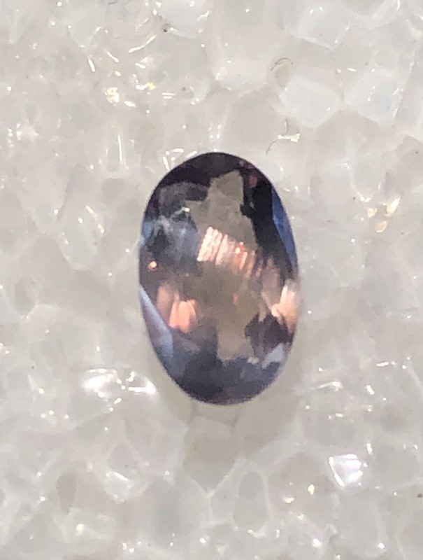 .75ct 6.9 X 4.4mm Natural Alexandrite-India-Great Color Change!