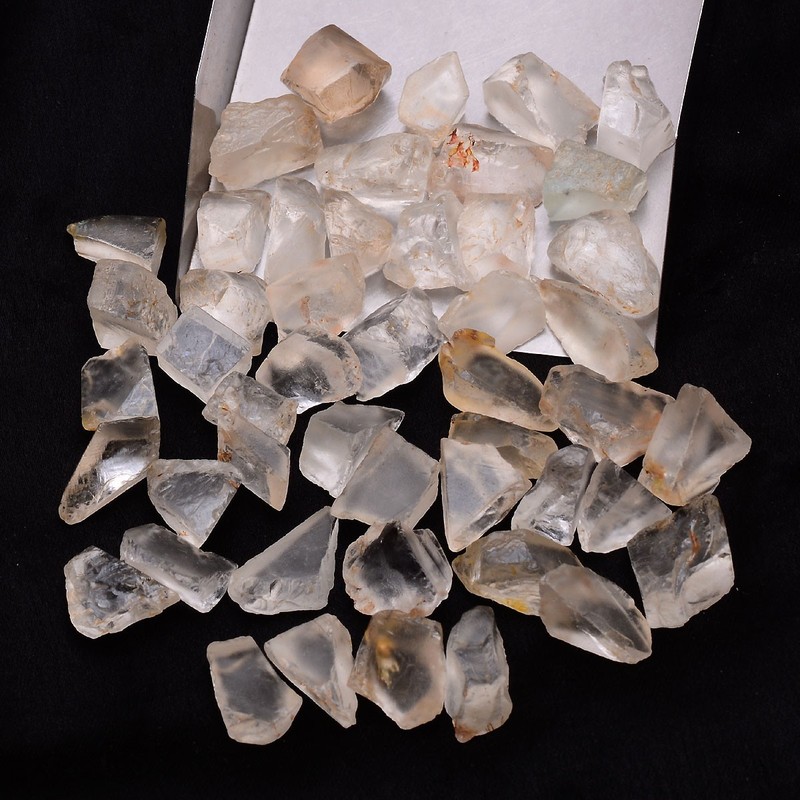 48 Pcs Natural Topaz Rough 10mm-21mm Crystals Raw Yellow Healing Loose Gemstones
