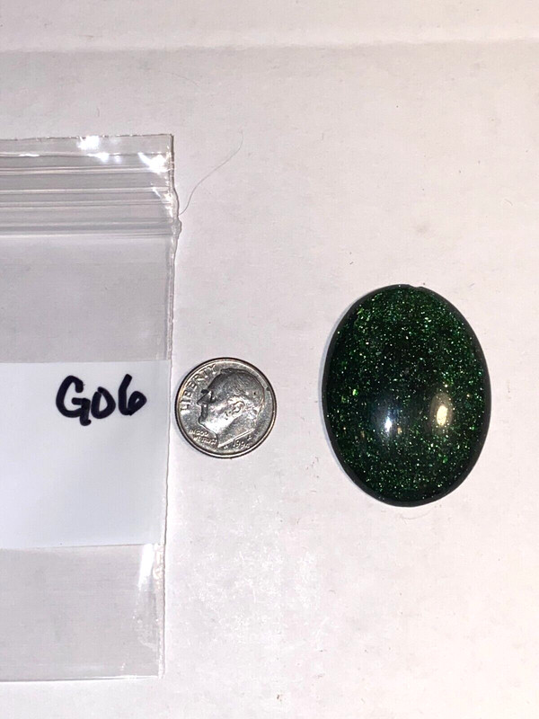 1 Pc, Green Goldstone, man made, Loose Gemstone Oval Cab. 30 X 40 MM GO6