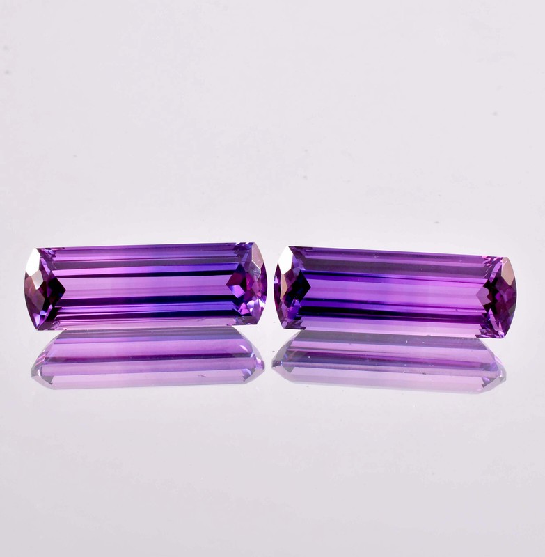 1 Pair AAA Flawless Java Plum Sapphire Gemstone GIT Certified All Size Available gallery
