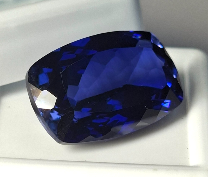 Tanzanite Natural Brilliant Blue 19-21 Carat Cushion Shape Loose Gemstone SB155