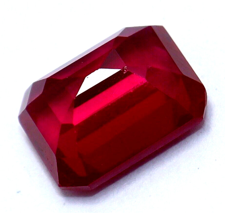 4.75 Ct Natural Red Ruby Faceted Emerald Cut Certified Loose Gemstone With Gift gallery