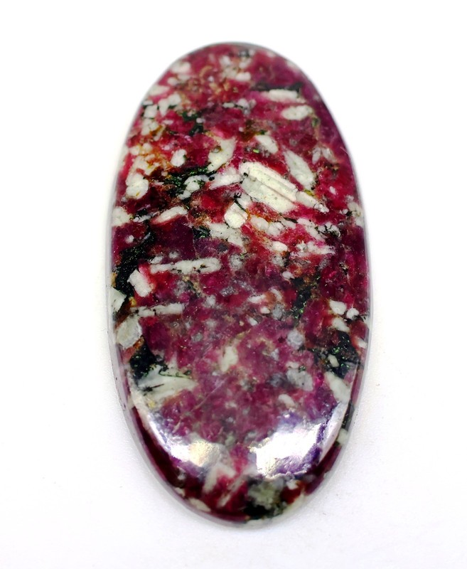 53 Ct 5X23X45 mm Natural Top Quality Eudialyte Oval Cabochon Gemstone KZ-139