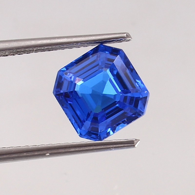 AAA Natural Ceylon Cobalt Spinel Loose Asscher Cut Gemstone 8×8 MM – 3.60 CT