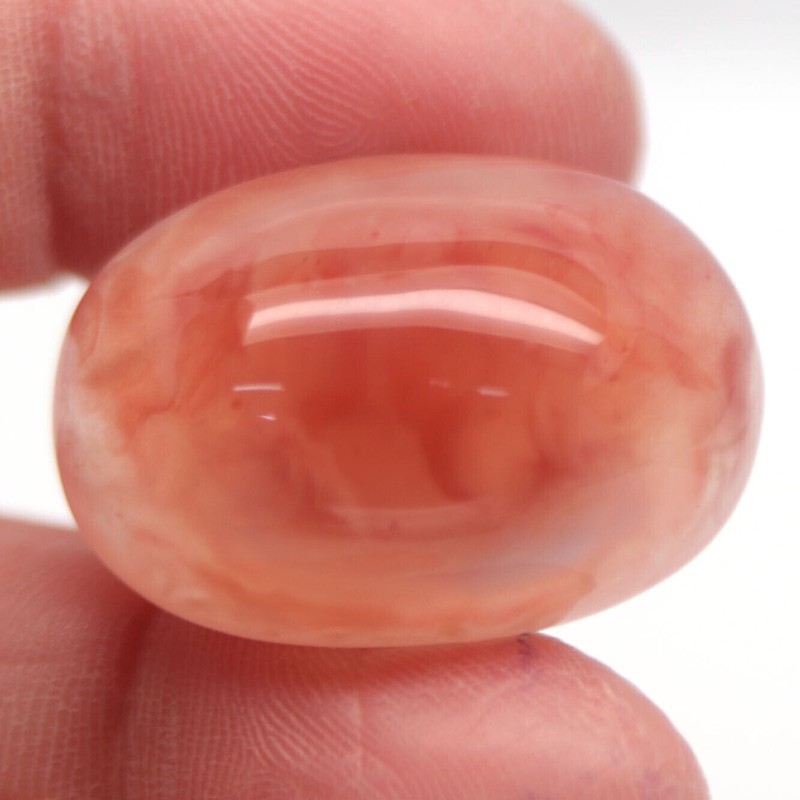 40.10 CT. Unheated Orange Agate Botswana Oval Cabochon 18 x 26 MM.