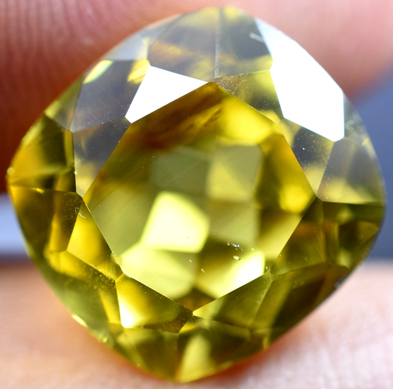 Natural 13.10 Ct Ceylon Yellow Sapphire GGL Certified Cushion Cut loose Gemstone