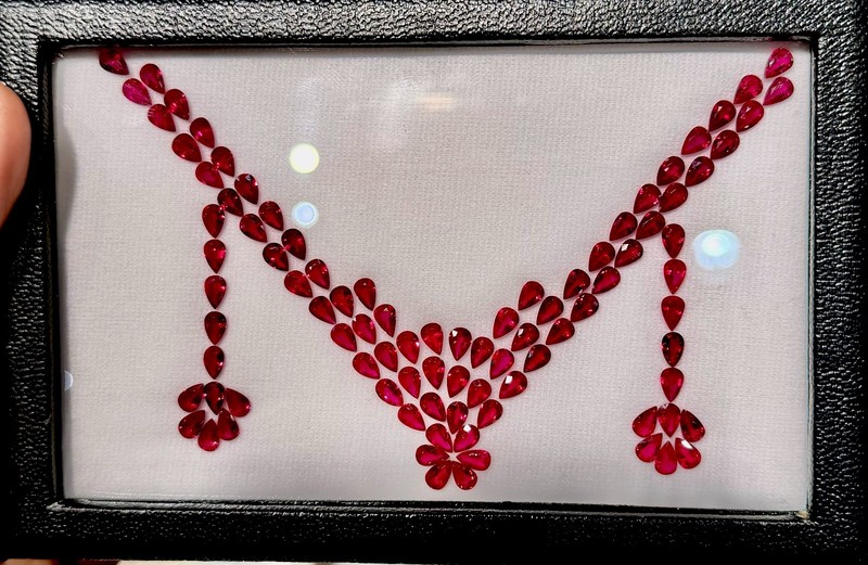 31.22cts 92 Pieces 6x4mm Pear Natural Pigeon Blood Red Ruby Heat Loose Gemstone