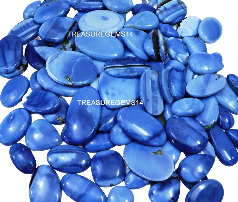 Blue Owyhee Opal 250 Crt Wholesale Lot Top Quality Natural Cabochon Gemstone AAA gallery