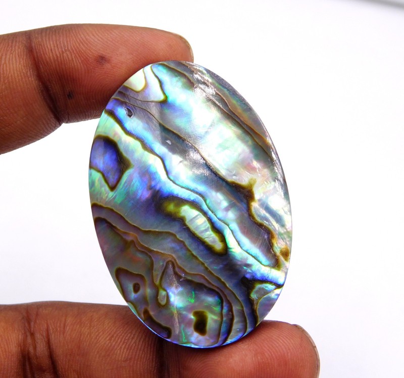 33×49 MM Natural Abalone Shell Oval Cabochon Loose Gemstone 93 Cts 1 Pcs P-3653