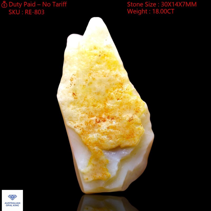 Natural Fire Opal Gemstone 18.00 Cts Loose Astrology Rough Australia 30x14x7 mm