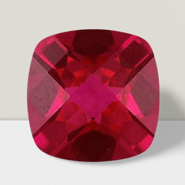 Ruby Cushion Cut Gemstone 4.50 Cts - 11 mm Flawless Loose Gem # gallery