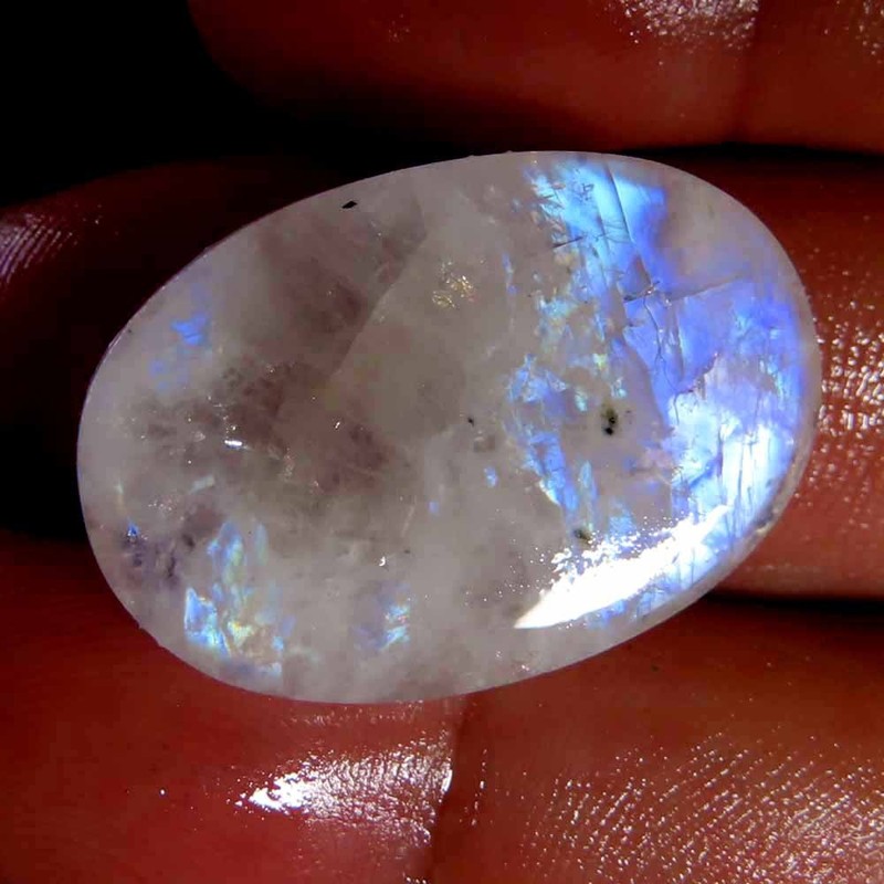 26.20Cts.100% Natural Rainbow Moonstone Oval Cabochon 18x27x6mm Losse Gemstone gallery