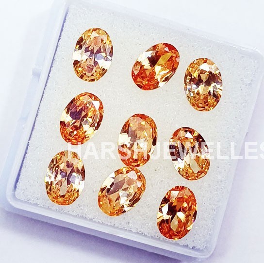 Natural Padparadscha Sapphire 16 Pcs Lot Loose Gemstone 6*8 MM Certified gallery