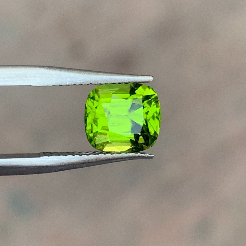 Natural Peridot Olive Green Color Cushion Cut Loose Gemstone-2.80 ct gallery