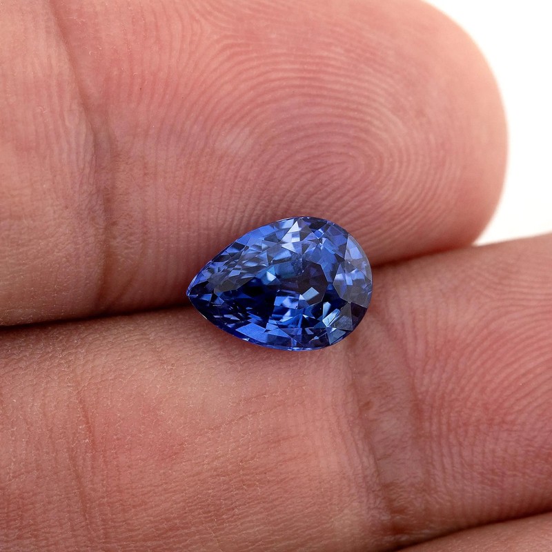 2.43 ct Heated Natural Blue Sapphire Pear from Ceylon, Sri Lanka gallery