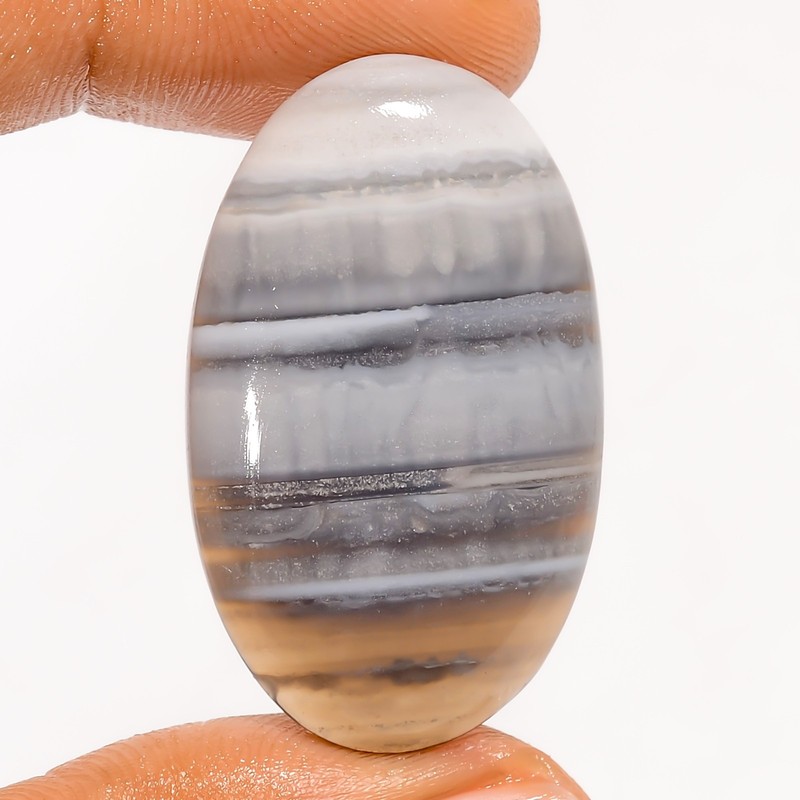 34.5 Ct Natural Owyhee Blue Opal Oval Shape Cabochon Loose Gemstone 35X21X6 mm