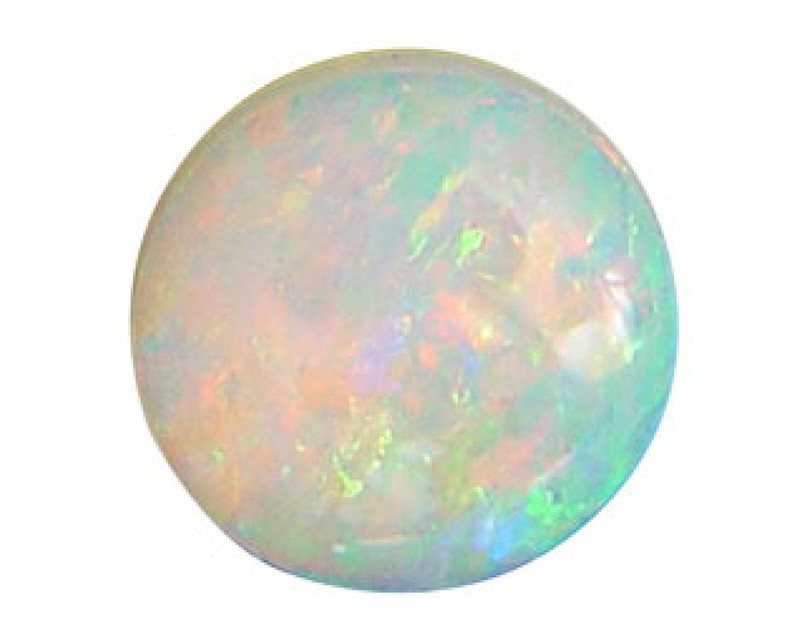 Loose 7.00mm 0.55ct Round Cabochon Cut Cultured Opal Fiery & Colourful Gemstones